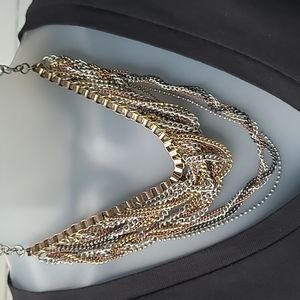 Chain Necklace & Bonus Pewter Chain Bangle